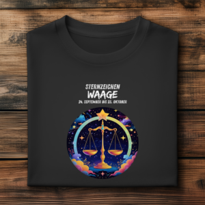 Herren Premium Bio T-Shirt ,mit Sternzeichen Motiv: Waage