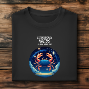 Herren Premium Bio T-Shirt ,mit Sternzeichen Motiv: Krebs