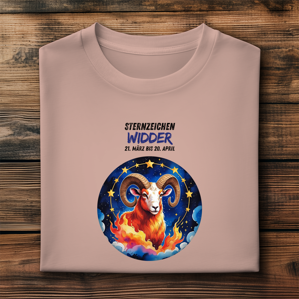 Herren Premium Bio T-Shirt ,mit Sternzeichen Motiv: Widder – Bild 4