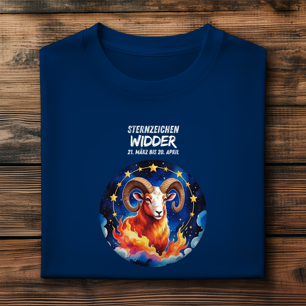 Herren Premium Bio T-Shirt ,mit Sternzeichen Motiv: Widder – Bild 5