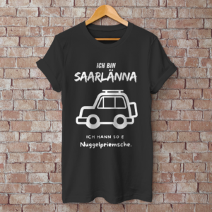 Herren T-Shirt mit Motiv: Ich bin Saarlänna - Nuggelpriemsche.