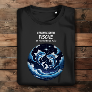 Damen Premium Bio T-Shirt ,mit Sternzeichen Motiv: Fische