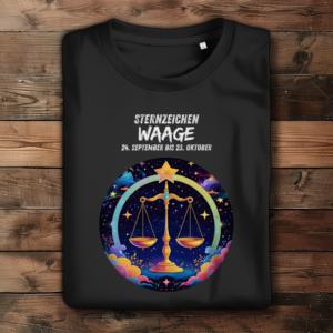 Damen Premium Bio T-Shirt ,mit Sternzeichen Motiv: Waage