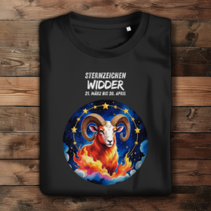 Damen Premium Bio T-Shirt ,mit Sternzeichen Motiv: Widder