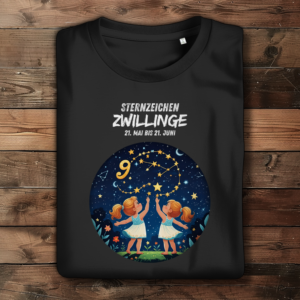 Damen Premium Bio T-Shirt ,mit Sternzeichen Motiv: Zwillinge