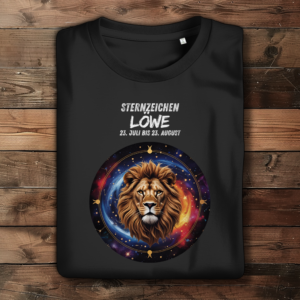 Damen Premium Bio T-Shirt ,mit Sternzeichen Motiv: Löwe