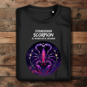 Damen Premium Bio T-Shirt ,mit Sternzeichen Motiv: Scorpion