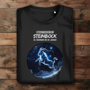 Damen Premium Bio T-Shirt ,mit Sternzeichen Motiv: Steinbock