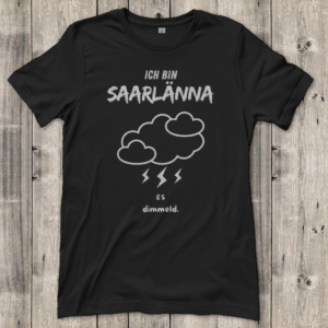 Damen T-Shirt mit Motiv: Ich bin Saarlänna - es dimmeld.