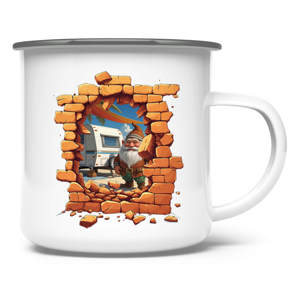 Emaille Tasse Stonebreak-Monster-Camping – Bild 4