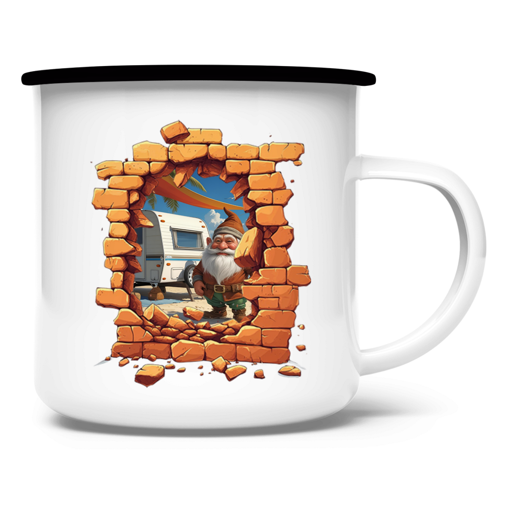 Emaille Tasse Stonebreak-Monster-Camping – Bild 6