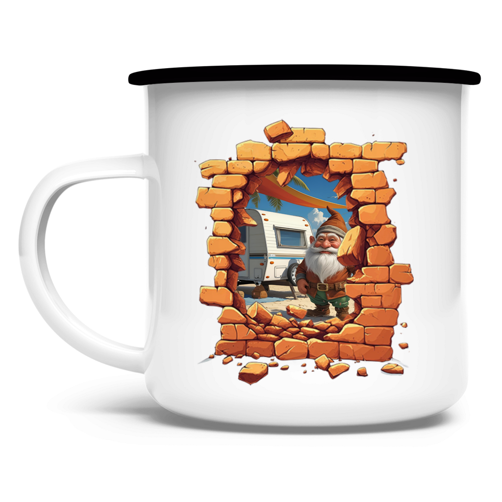 Emaille Tasse Stonebreak-Monster-Camping – Bild 5