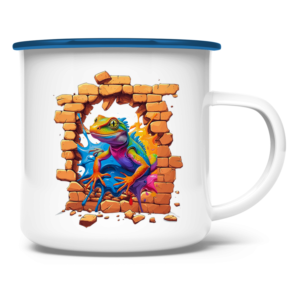 Emaille Tasse Stonebreak-Eidechse-Color – Bild 6
