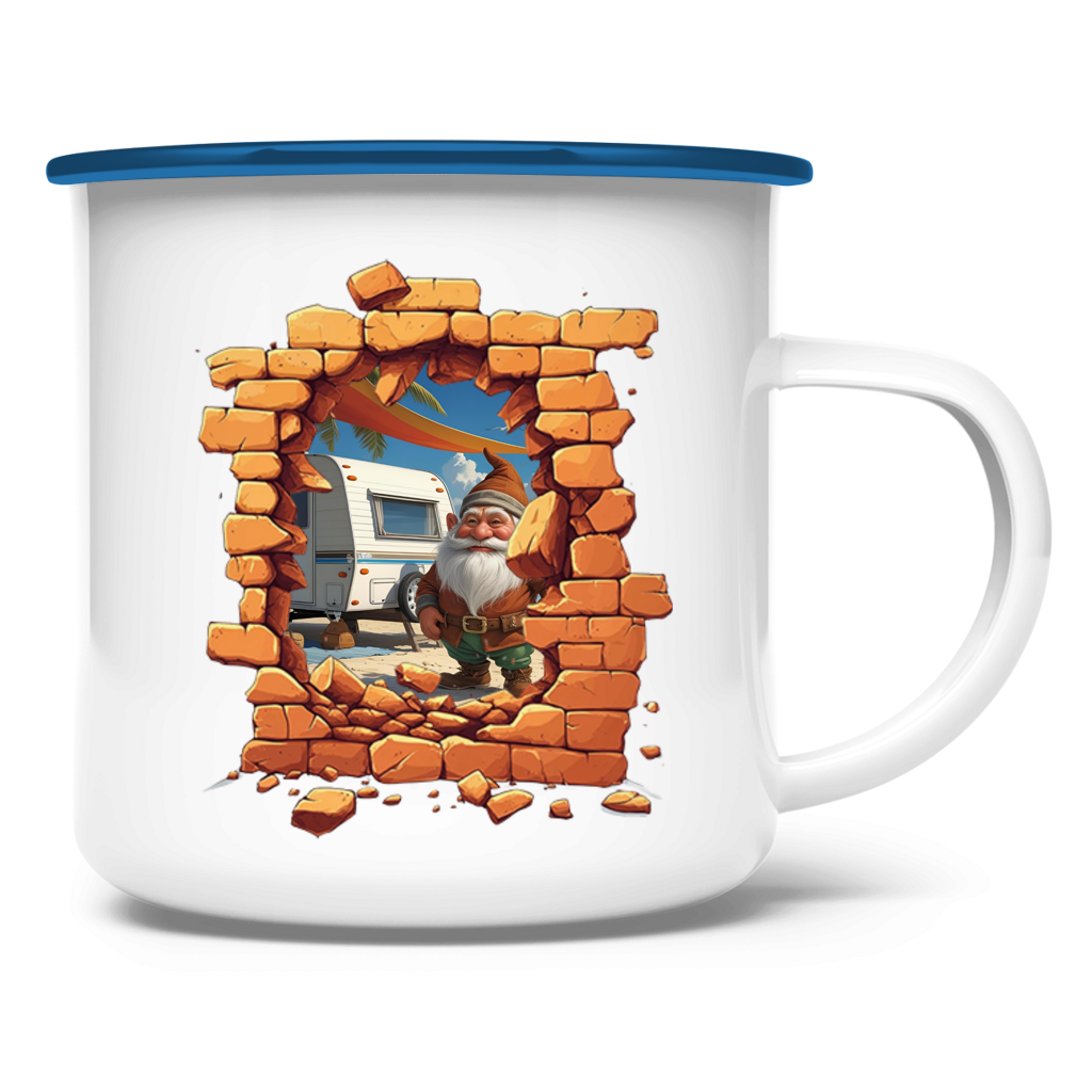 Emaille Tasse Stonebreak-Monster-Camping – Bild 2