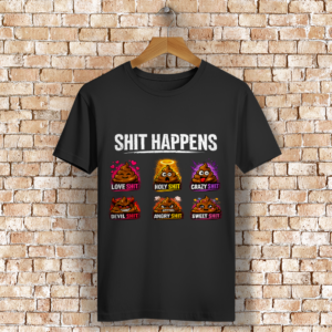 ST/ST Rocker T-Shirt mit Motiv: Shit Happens