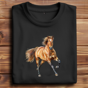 Oversize T-Shirt mit Motiv: Pferd-1