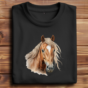Oversize T-Shirt mit Motiv: Pferd-17