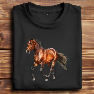 Oversize T-Shirt mit Motiv: Pferd-9
