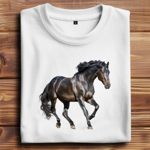 Oversize T-Shirt mit Motiv: Pferd-4