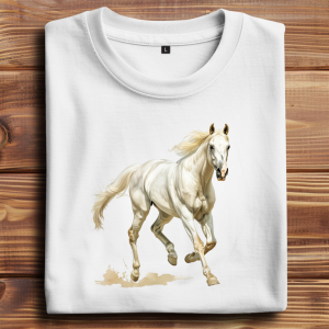 Oversize T-Shirt mit Motiv: Pferd-16