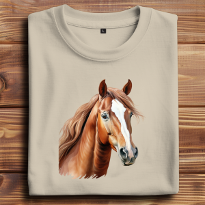 Oversize T-Shirt mit Motiv: Pferd-11
