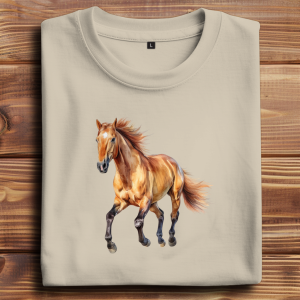 Oversize T-Shirt mit Motiv: Pferd-19