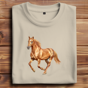 Oversize T-Shirt mit Motiv: Pferd-15