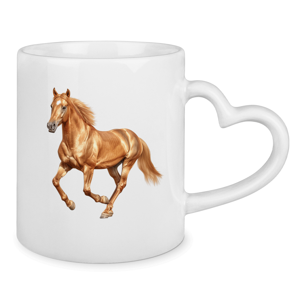 Tasse mit Herzhenkel mit Motiv: Pferd-15 – Bild 2