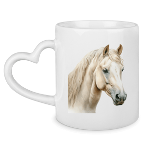 Tasse mit Herzhenkel mit Motiv: Pferd-12