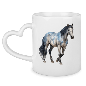 Tasse mit Herzhenkel mit Motiv: Pferd-6