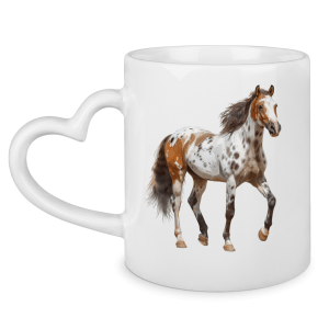 Tasse mit Herzhenkel mit Motiv: Pferd-7