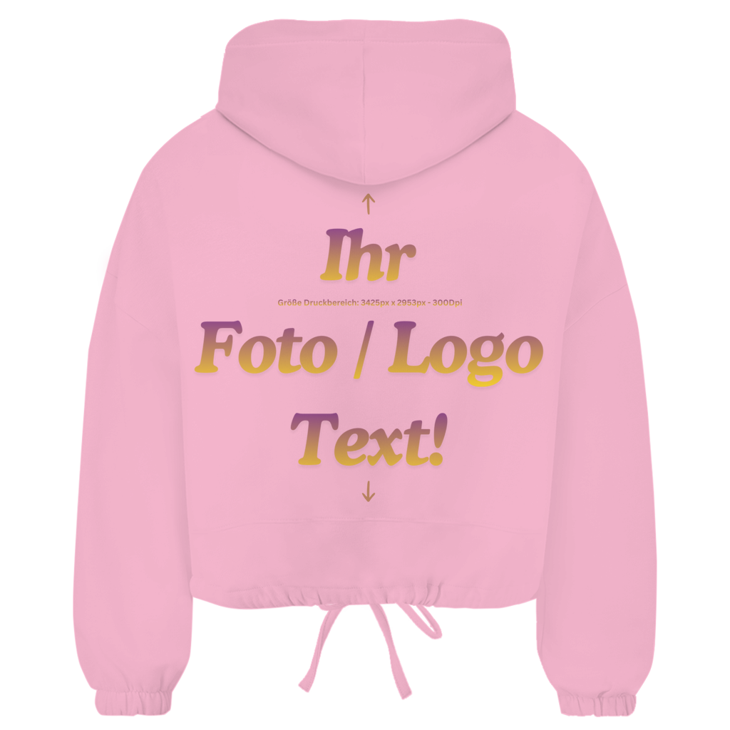 Damen Cropped Oversize Hoodie personalisieren – Bild 6