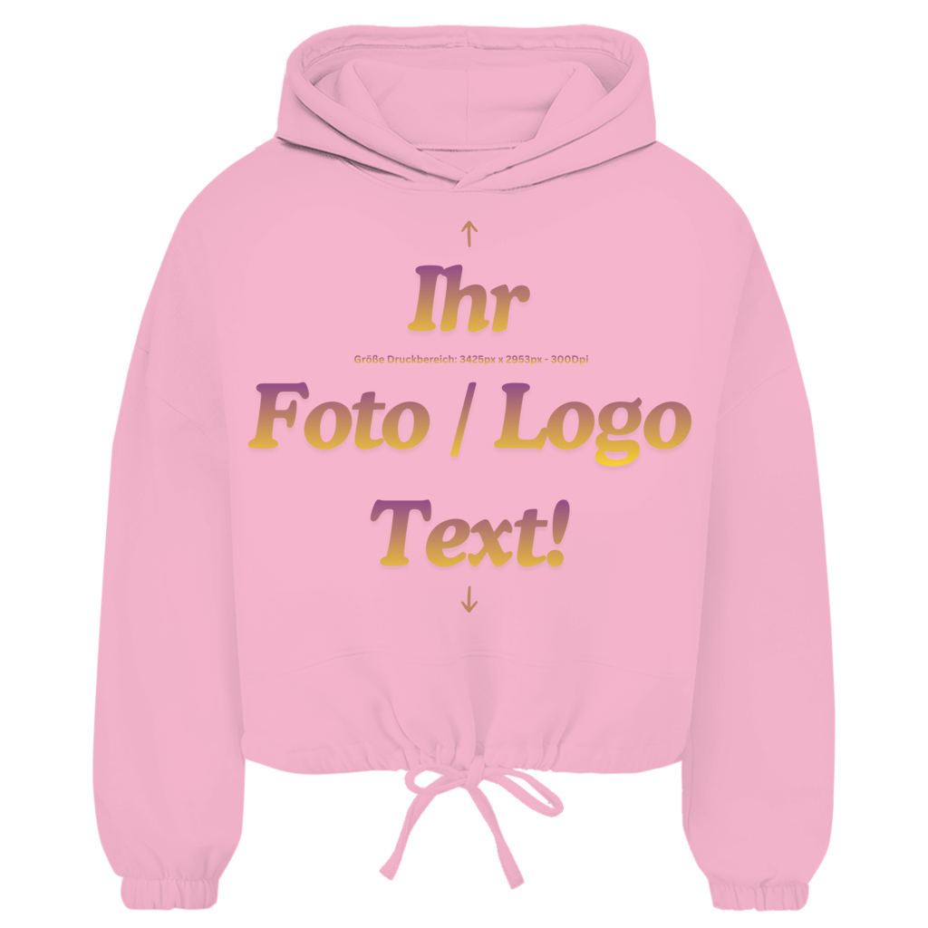 Damen Cropped Oversize Hoodie personalisieren – Bild 5