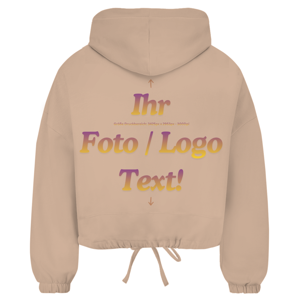 Damen Cropped Oversize Hoodie personalisieren – Bild 8