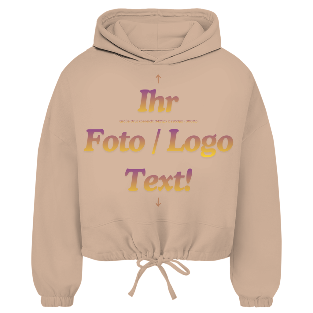 Damen Cropped Oversize Hoodie personalisieren – Bild 7