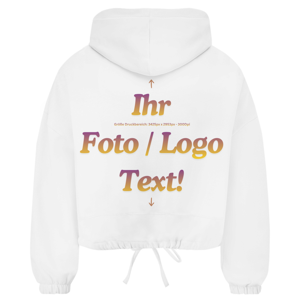 Damen Cropped Oversize Hoodie personalisieren – Bild 2