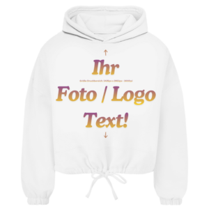 Damen Cropped Oversize Hoodie personalisieren
