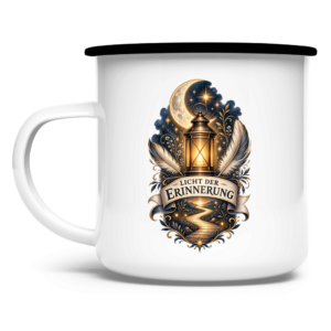 Emaille Tasse mit Motiv: Licht der Erinnerung