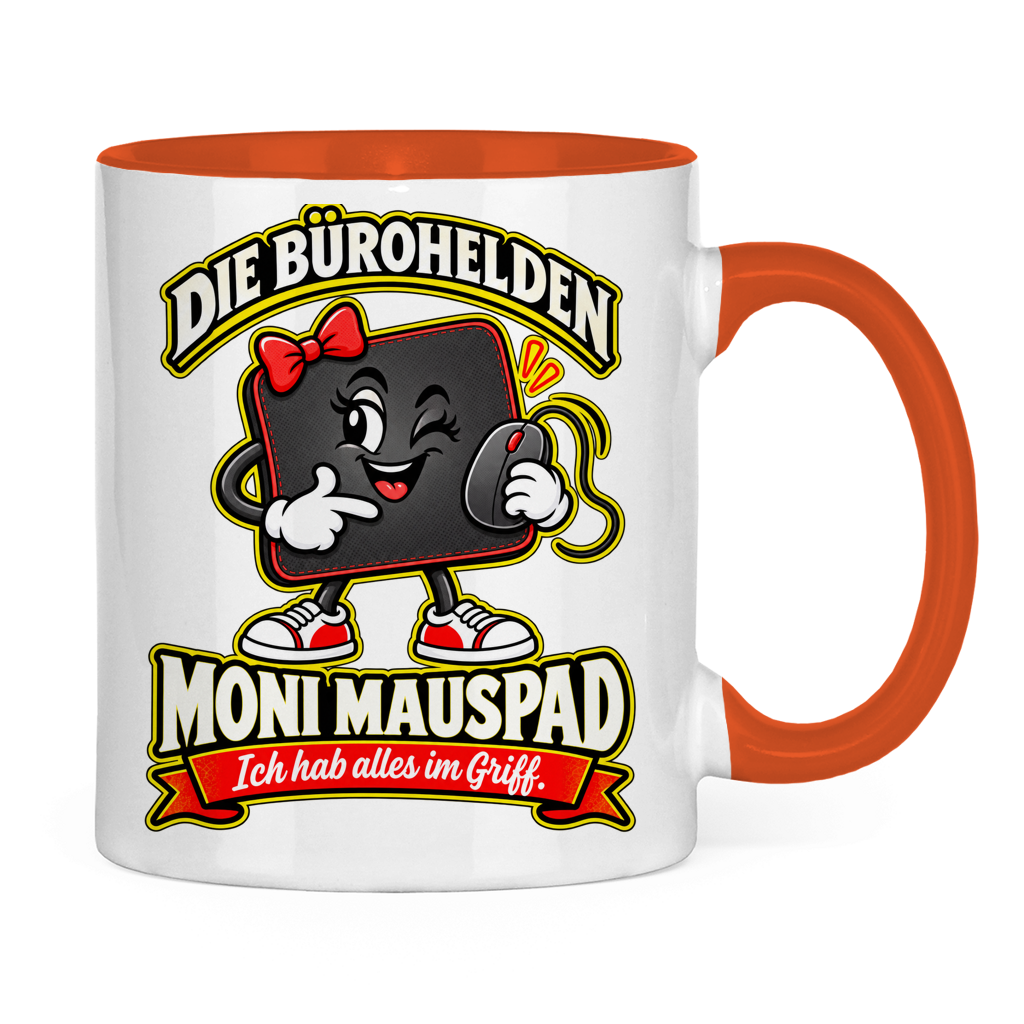 Zweifarbige Tasse „Moni Mauspad“ – Die Bürohelden – Bild 2