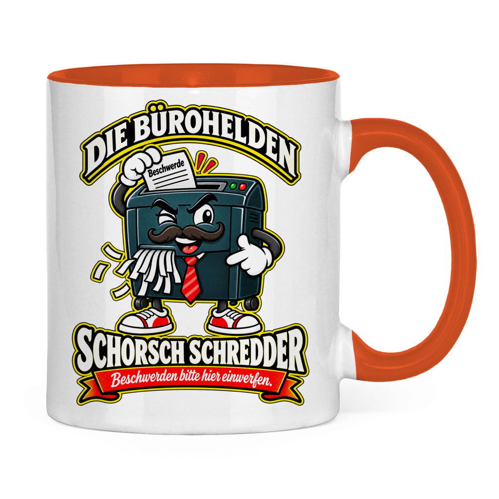 Zweifarbige Tasse „Schorsch Schredder“ – Die Bürohelden – Bild 2