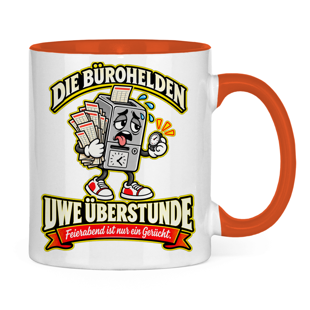Zweifarbige Tasse „Uwe Überstunde“ – Die Bürohelden – Bild 2