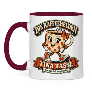 Zweifarbige Tasse „Tina Tasse“ – Die Kaffeehelden