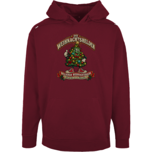 Unisex-Oversize-Hoodie mit dem Retro-Motiv „Waldemar Weihnachtsbaum“ aus der Kollektion Die Weihnachtshelden.