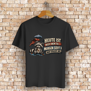 ST/ST Creator 2.0 T-Shirt mit Motiv: Waschbär-Heute ist nicht mein Tag
