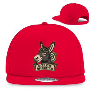 Snapback Rapper Cap mit Motiv:  Esel-nicht-stur-Pilot