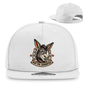 Snapback Rapper Cap mit Motiv: Esel-nicht-stur-Hufeisen