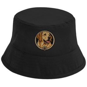 Bucket Hat mit Motiv: Labrador-Retro