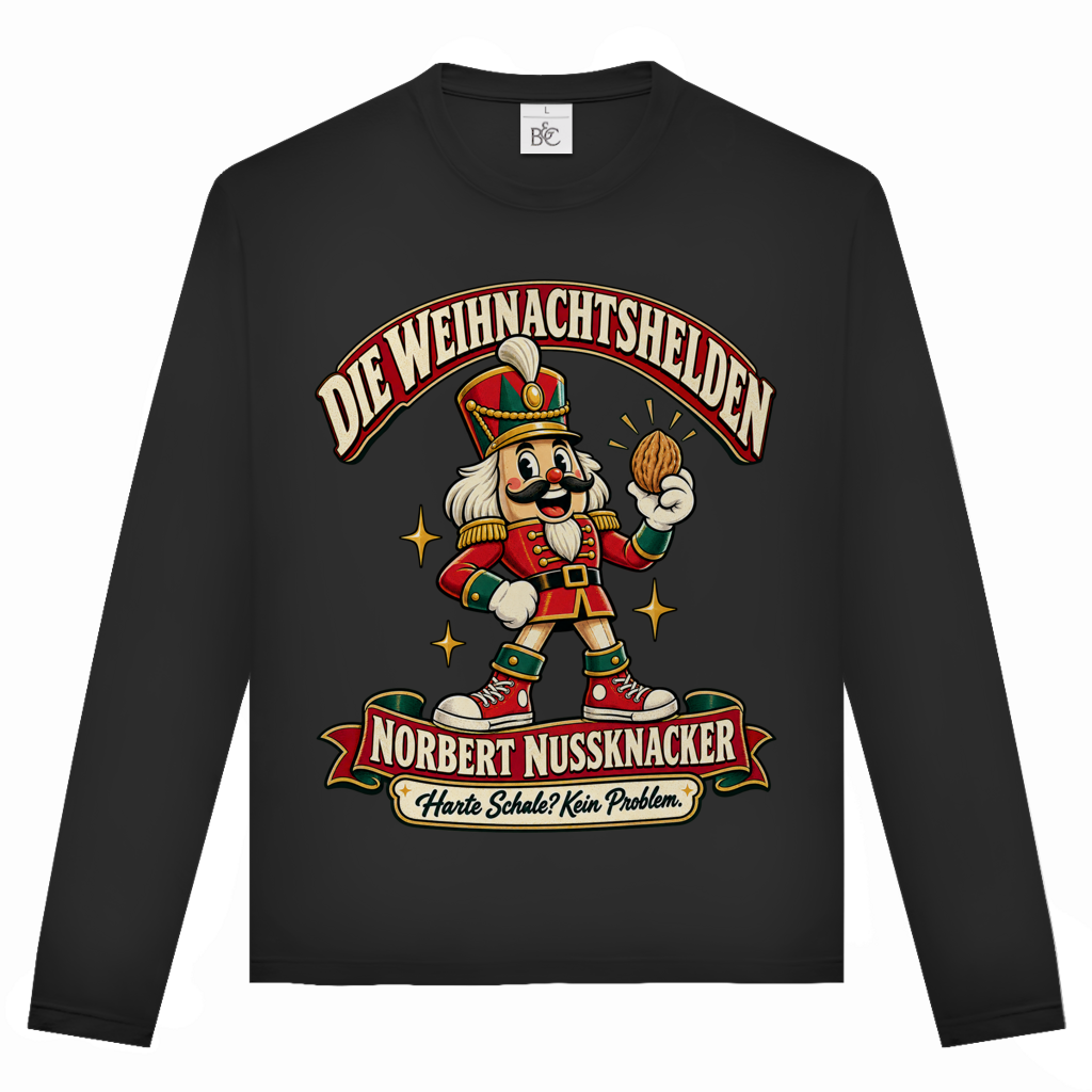 Unisex-Langarmshirt „Norbert Nussknacker“ – Die Weihnachtshelden – Bild 2