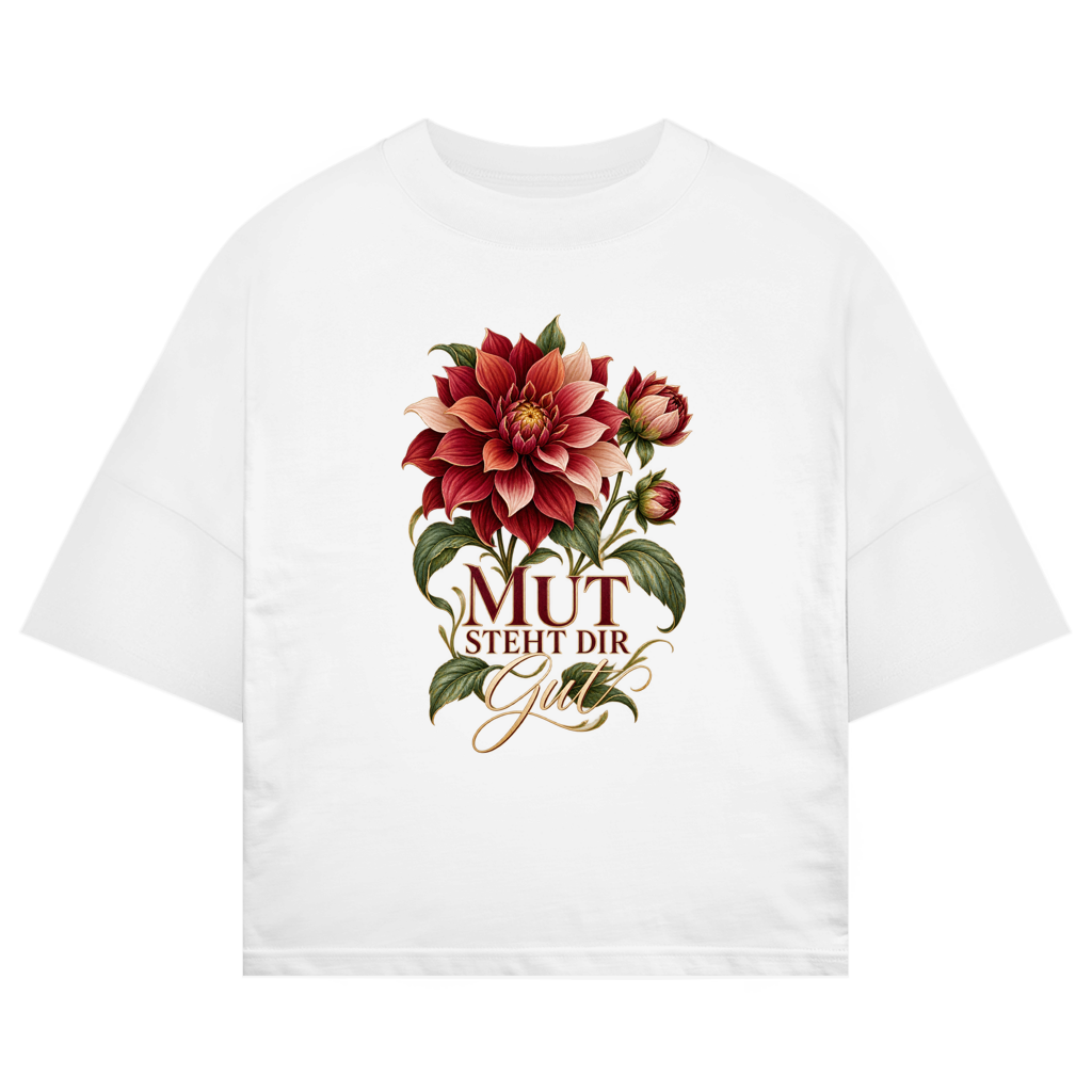 Mut steht dir gut – Oversize Shirt mit Blumen – Bild 2