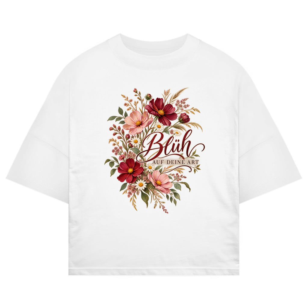 Blüh auf deine Art – Oversize Shirt mit Blumenmotiv – Bild 2